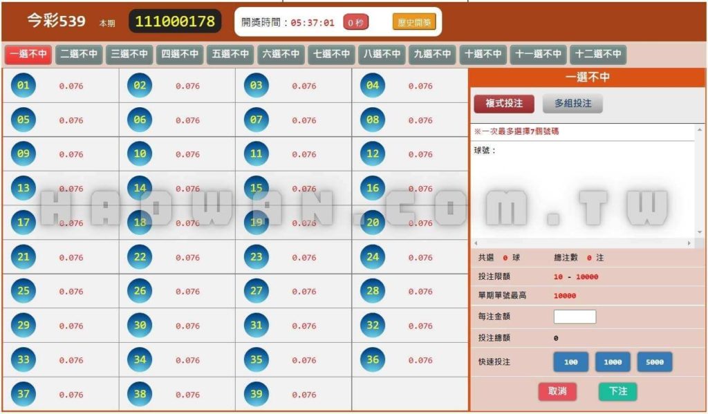 今彩539必中抓牌法