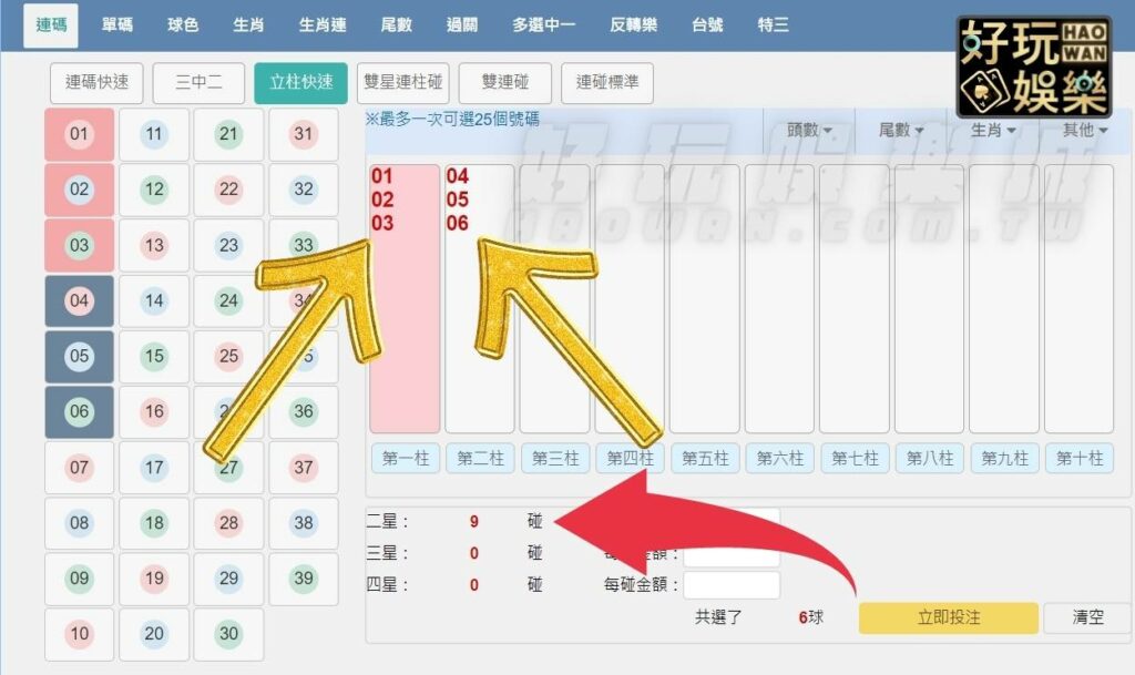 539立柱公式教學